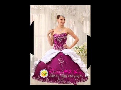 Beautiful Bright Purple and White Sweet 16 Dress Sweetheart Satin and Taffeta Embroidery Ball Gown