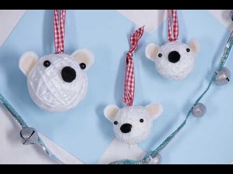 Christmas Crafts: Polar Bear Christmas Ornaments