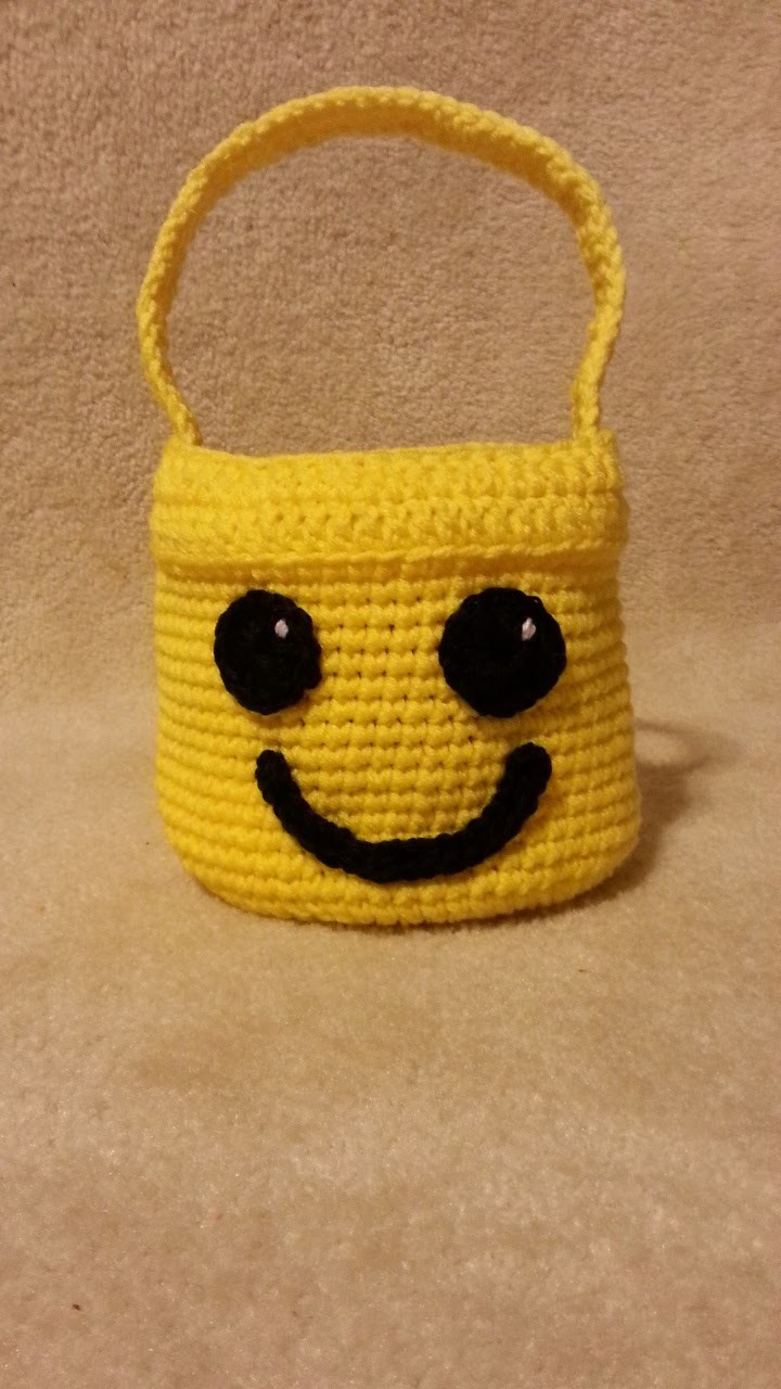#Crochet Lego Man Bucket for Lego Storage #TUTORIAL DIY CROCHET CUSTOM BAG FREE PATTERN