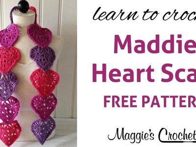 Crochet Maddie's Heart Scarf Assembly - Right Handed