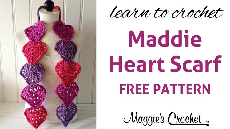 Crochet Maddie's Heart Scarf Assembly - Right Handed