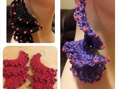Crochet Tutorial - How To Crochet Flamenco Style Earrings