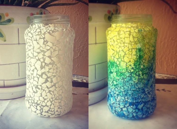 DIY Mosaic Vase from Egg Shells | RebeccaKelsey.com
