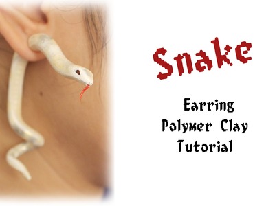 DIY: Polymer Clay Fake Gauge Snake Earrings Tutorial