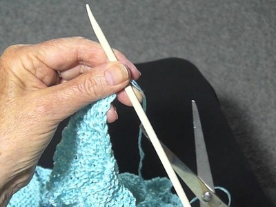 ENDING THE BIND OFF OF THE LAST STITCH