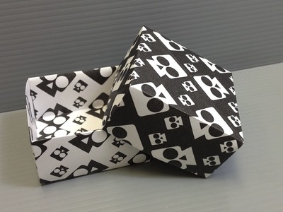 Halloween Origami Skull Pattern Boxes - Print Your Own Paper!
