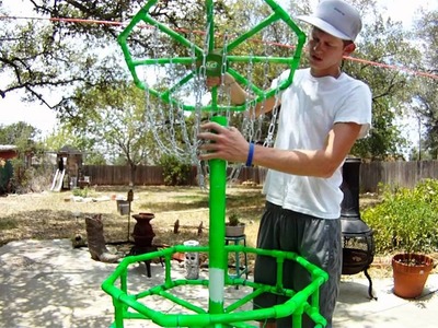 Homemade DIY Disc Golf Practice Basket
