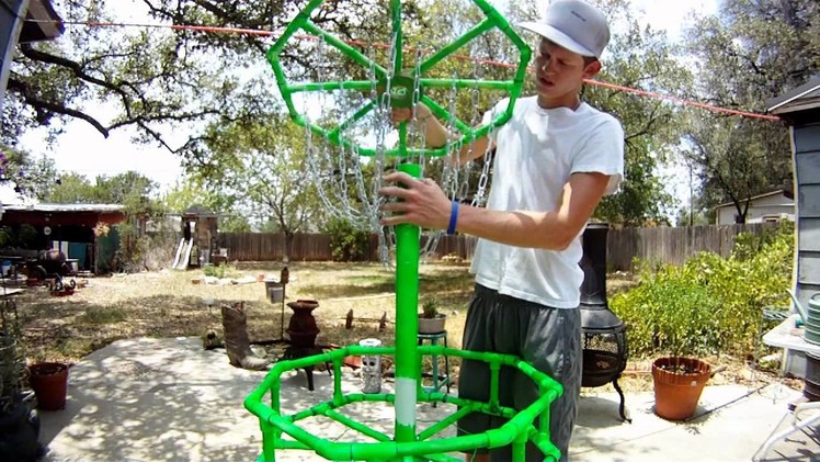 Homemade DIY Disc Golf Practice Basket
