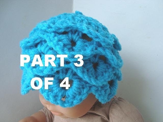 HOW TO CROCHET A CROCODILE STITCH HAT, Part 3 of 4
