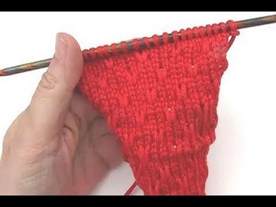 How to knit a Strawberry Stitch * Knitting Stitch