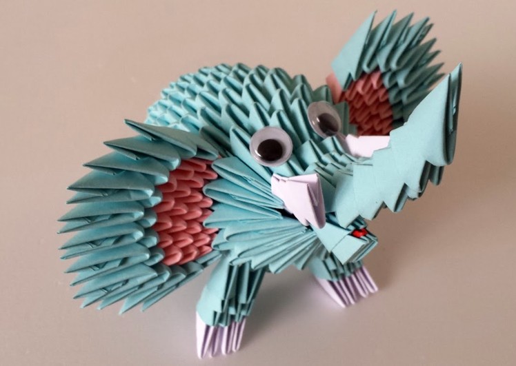How to make 3d origami elephant