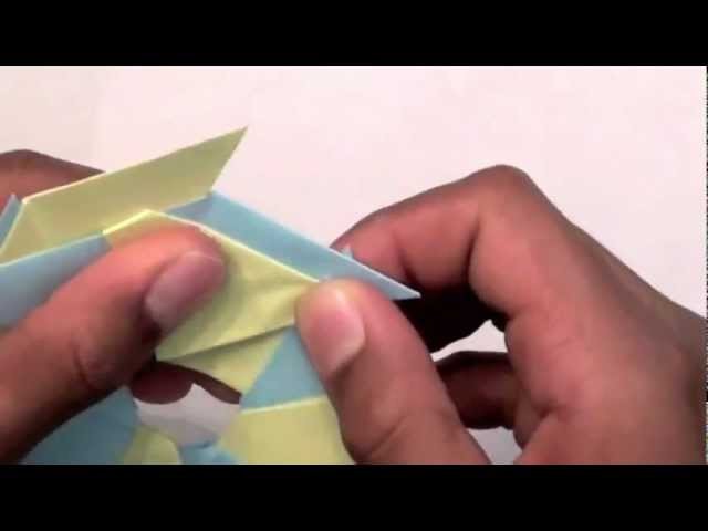 How to make an origami 8 pointed ninja star.frisbee reversable