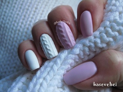 Manicure Hybrydowy - 3D Cable Knit Sweater - Sweterek - Semilac 056, 001