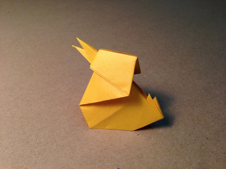 Origami Bird. Baby Chick. Instructions. Tutorial