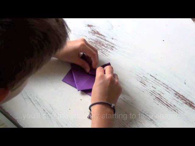 Origami tutorial: how to make an origami waterlily