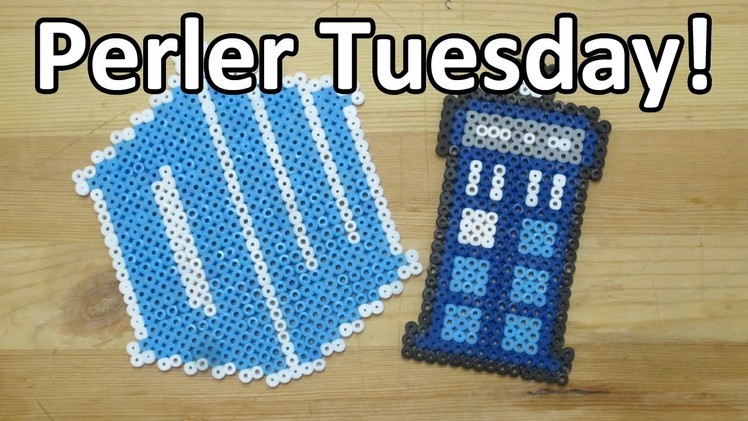 PERLER BEAD: TARDIS & Doctor Who Logo! (Giveaway #61) Tutorial & How To