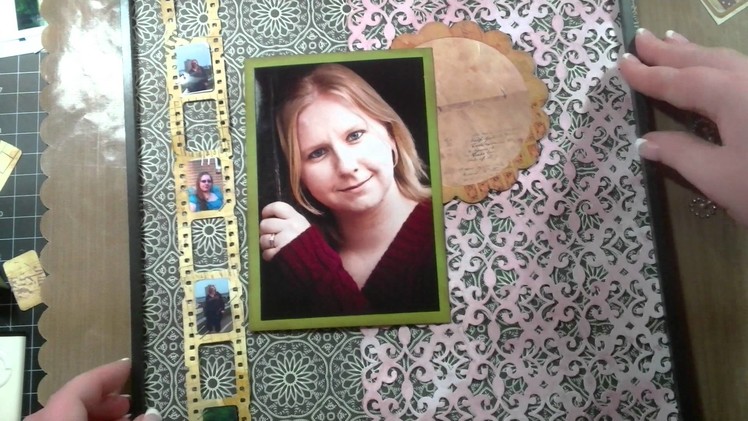 Scrapbook layout start to finish