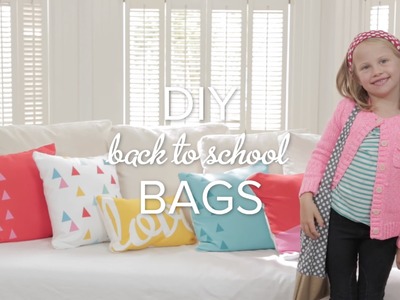 "Sew Cute" DIY Back to School Bags