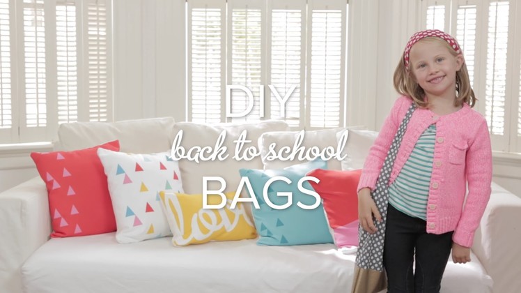 "Sew Cute" DIY Back to School Bags