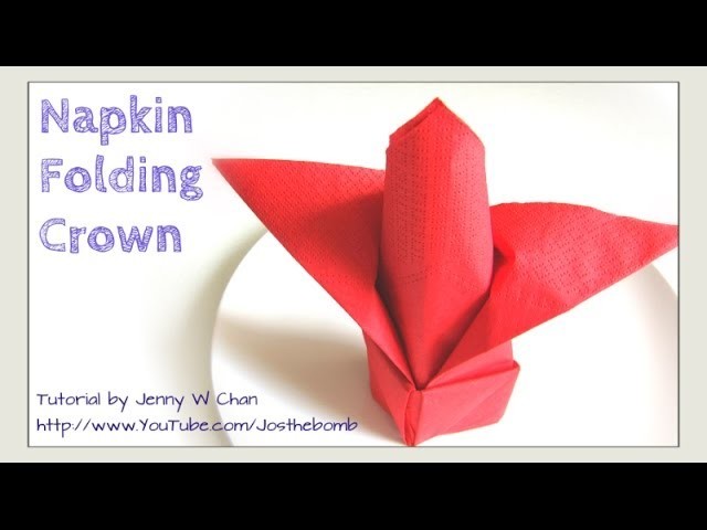Thanksgiving Table Setting - How to Fold a Crown from a Napkin - DIY Napkin Folding - Restaurant