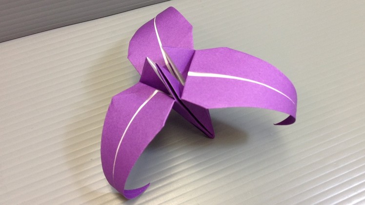 Traditional Origami Three Petal Iris Flower