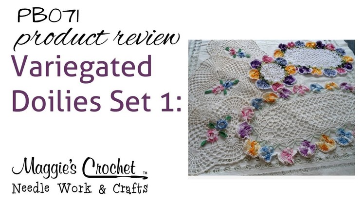 Variegated Doilies Crochet Pattern Set 1 Rose & Pansy PB071