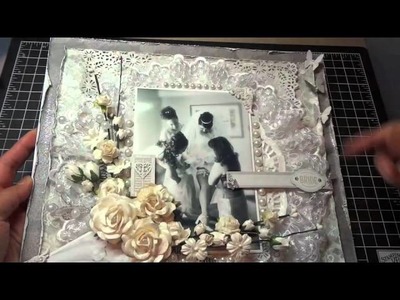 12x12 Wedding Scrapbook Layout: Another I Am Roses challenge!