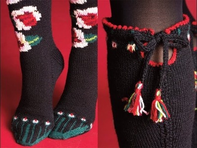 #15 Floral Socks, Vogue Knitting Winter 2012.13