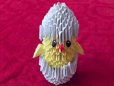 3D origami chick in eggshell master class tutorial