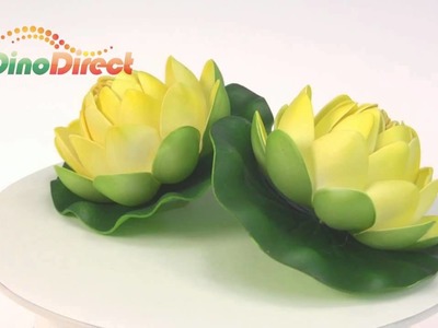 Artificial Craft Water Lily Lotus Flowers 2 Pcs  from Dinodirect.com