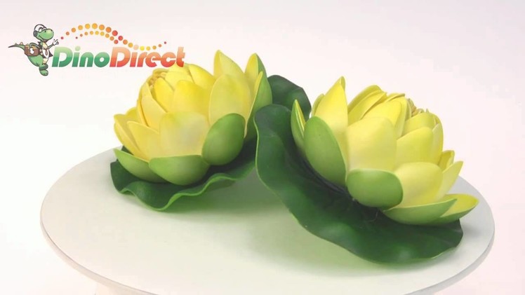 Artificial Craft Water Lily Lotus Flowers 2 Pcs  from Dinodirect.com