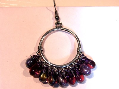 Beading Tutorial - Earrings using glass drops