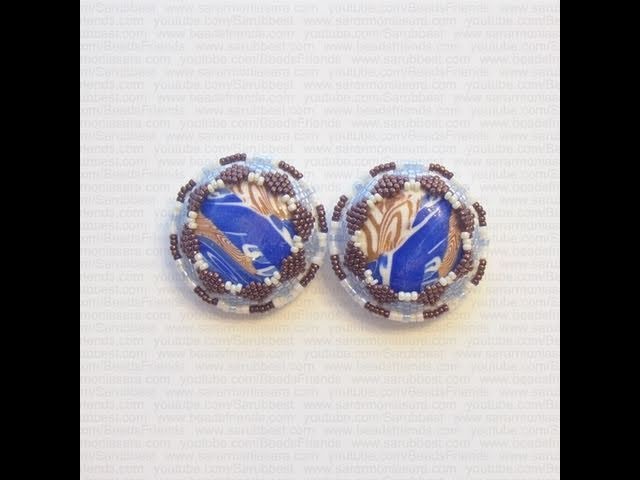 BeadsFriends: Beaded Earrings Made With Beads, Swarovski Crystal And Polymer Clay Cabochon