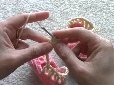 Crochet baby sandals part 2