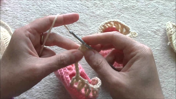 Crochet baby sandals part 2