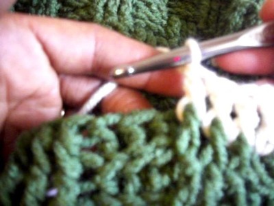 Demo of Front Post Double Crochet (FPDC) and Back Post Double Crochet(BPDC)