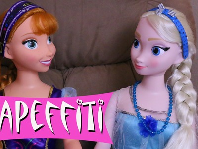 Disney Frozen My Size Elsa & Anna Dolls Makeover Monster High Tapeffiti Headbands DisneyCarToys