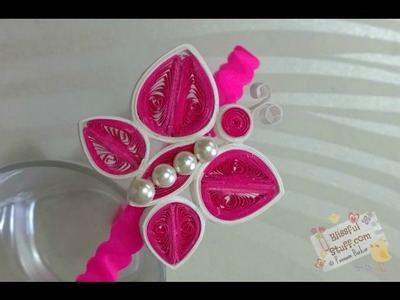 DIY - How to make Quilled paper hair band, Easy Butterfly quilling tutorial