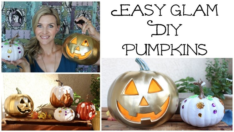 Easy Glam DIY Pumpkins