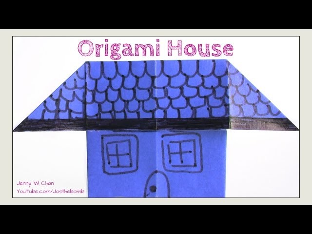 Easy Origami House - Simple Traditional Origami for Kids - Paper Crafts - How to Fold Origami