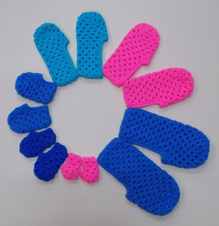 Granny Stitch Slipper Adult Regular Crochet Tutorial