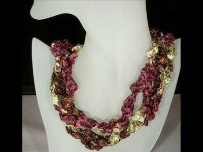 Handmade Crochet Ribbon Necklaces