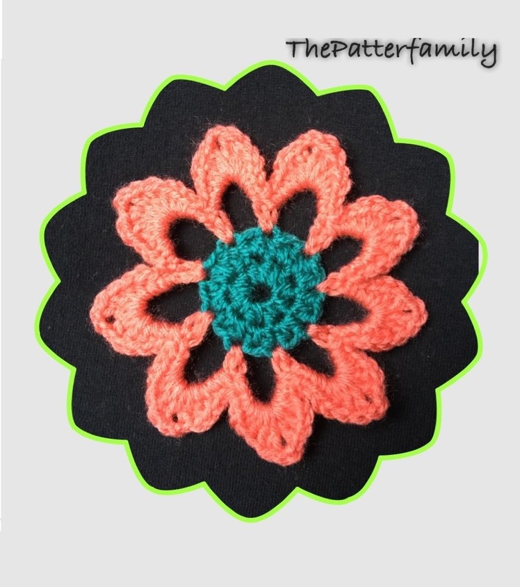 How to Crochet a Flower Pattern #56 │by ThePatterfamily