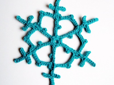 How To Crochet a Snowflake.Little Snowflake.