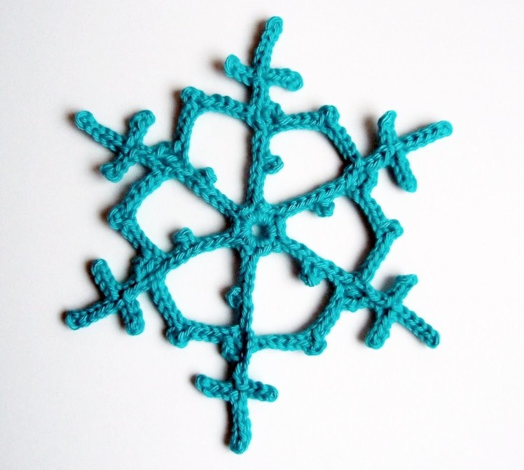 How To Crochet a Snowflake.Little Snowflake.