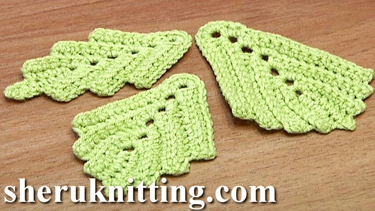 How to Crochet Two-Side Leaf Work In Back Loops Tutorial 3