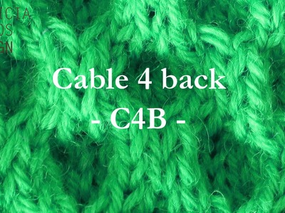 How to knit cable 4 back C4B