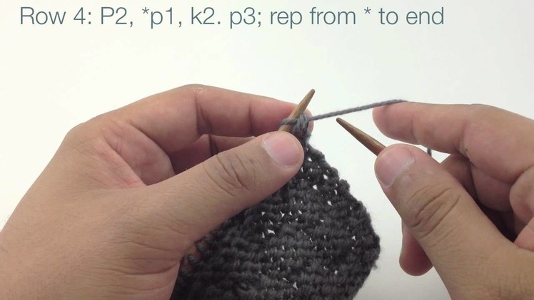 How to Knit the Double Alternate Andalou Stitch (English Style)