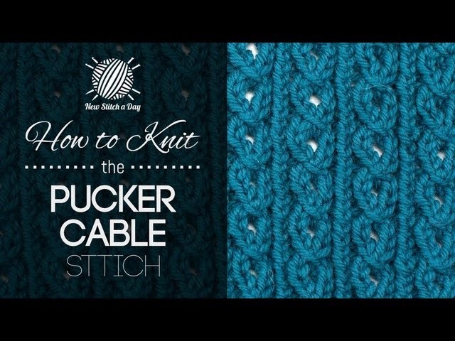 How to Knit the Pucker Cable Stitch (Left Handed)