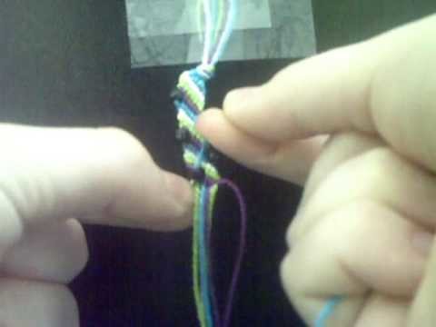 How to make a friendship Bracelet - Candy Stripe with beads